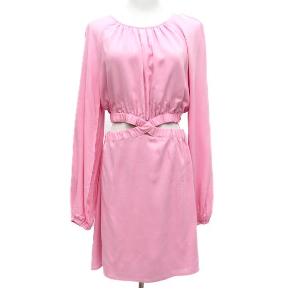 Sanctuary Pink Cutout Long Sleeve Mini Dress Size Medium - Picture 1 of 10
